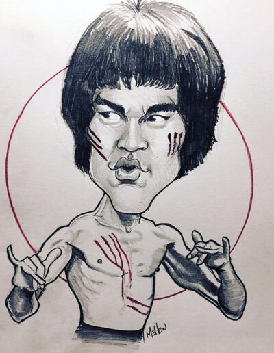 Bruce Lee Caricature Charlotte caricatures