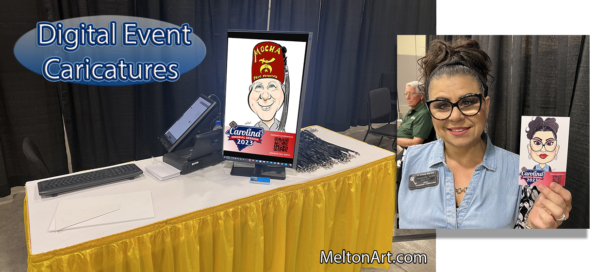 Charleston, SC digital caricatures