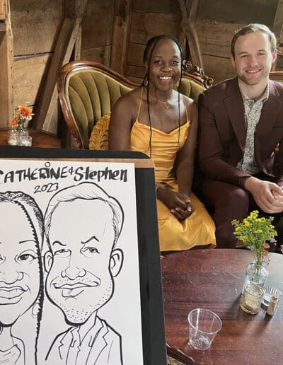 Asheville, NC Fall Wedding Caricatures