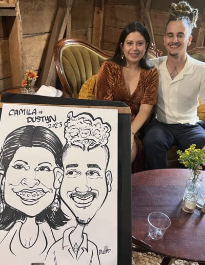 Asheville, NC Fall Wedding Caricatures