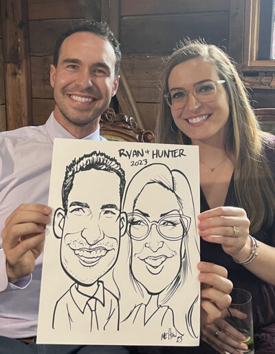 Asheville, NC Fall Wedding Caricatures