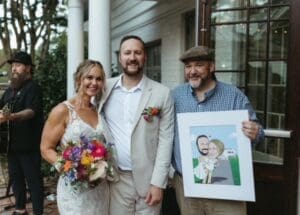 Fashion Wedding Sketch of bride and groom