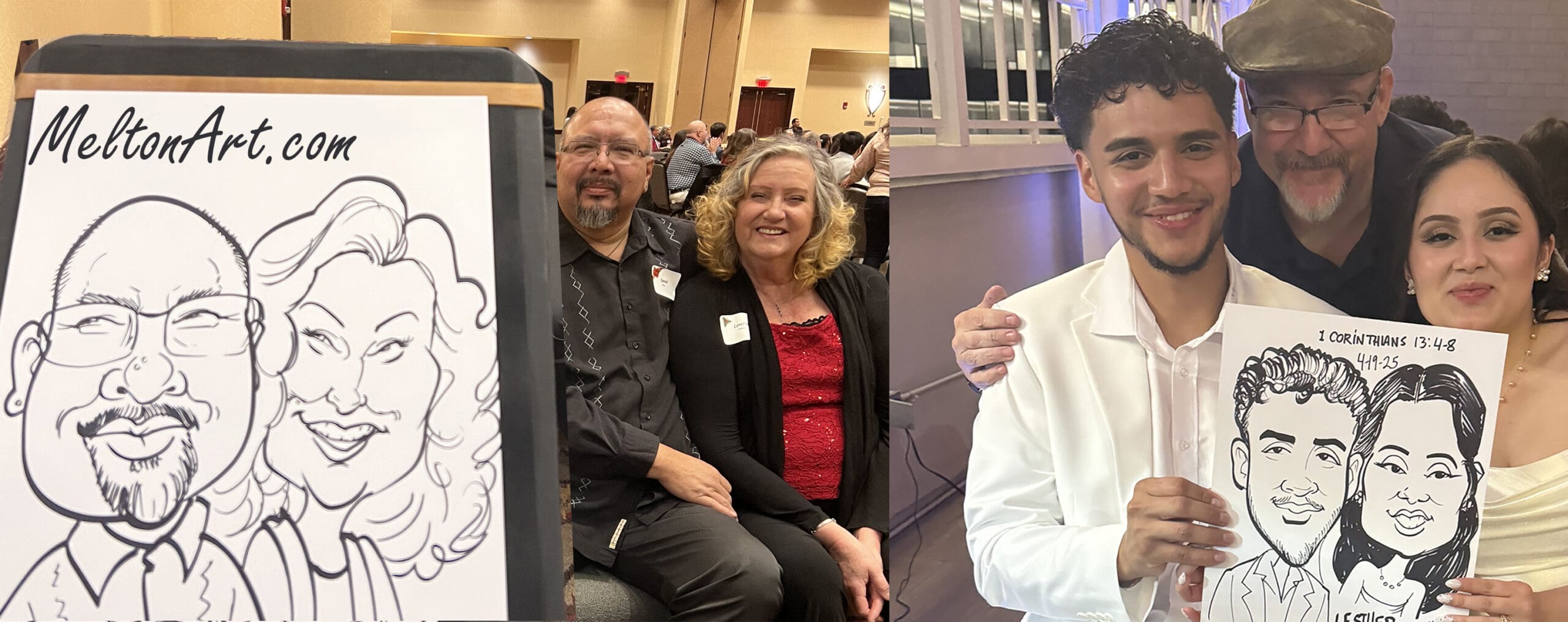 Asheville NC caricature wedding favors