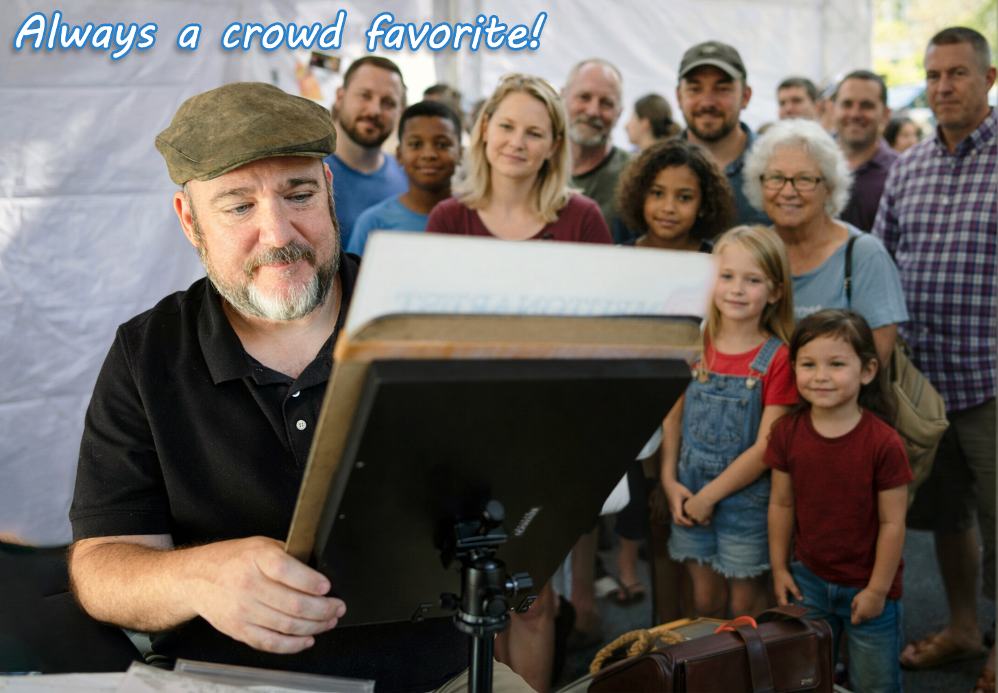 eric melton drawing caricatures